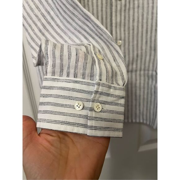 COS MENS LINEN STRIPED SHIRT - Picture 5 of 15